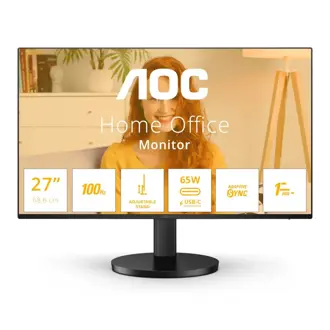 Monitor AOC 27" 27B3CF2, IPS, Adaptive-Sync 100Hz, 1ms, HDR, HDMI, 2xUSB 3.2, USB-C, Zvučnici, Full HD