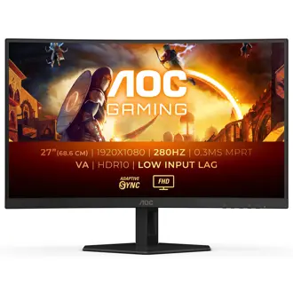 Monitor AOC 27" C27G4ZXE, Fast VA, gaming, Adaptive-Sync 280Hz, 0.3ms, HDR10, 2xHDMI, DP, Zakrivljeni 1500R, Full HD