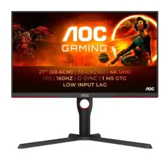 Monitor AOC 27" U27G3X, IPS, gaming, Adaptive-Sync, NVIDIA G-Sync 160Hz, 1ms, 2xHDMI, 2xDP, 4xUSB 3.2, Pivot, 4K