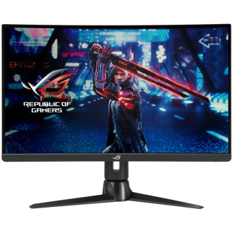 Monitor Asus 27" ROG Strix XG27AQV, Fast IPS, gaming, NVIDIA G-Sync, AMD FreeSync Premium 144Hz (170Hz OC), 1ms (GTG), HDR400, 2xHDMI, DP, Zakrivljeni 2900R, Pivot, 2K
