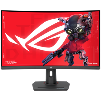 Monitor Asus 31.5" ROG Strix XG32WCS, Fast VA, gaming, AMD FreeSync, Adaptive-Sync 180Hz, 1ms (GTG), HDR10, HDMI, DP, USB-C, Zakrivljeni 1500R, 2K