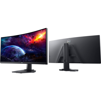 Monitor Dell 34" S3422DWG, VA, gaming, AMD FreeSync Premium Pro 144Hz, 1ms, HDR400, 2xHDMI, DP, 4xUSB 3.2, Zakrivljeni 1800R, 3440x1440