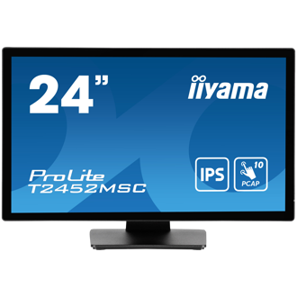 Monitor Iiyama 23.8" ProLite T2452MSC-B1, IPS, HDMI, DP, 2xUSB 3.2, Zvučnici, Touch, Full HD