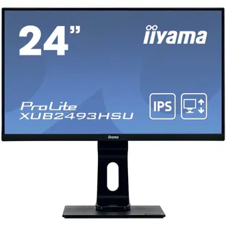 Monitor Iiyama 23.8" ProLite XUB2493HSU-B6, IPS, Adaptive-Sync 100Hz, 1ms, HDMI, DP, 2xUSB 2.0, Zvučnici, Pivot, Full HD