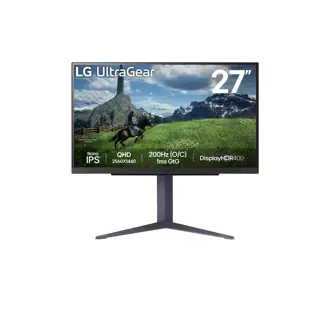 Monitor LG 27" 27GS85Q-B, Nano IPS, gaming, NVIDIA G-Sync, AMD FreeSync 180Hz (200Hz OC), 1ms (GTG), HDR10, 2xHDMI, DP, 2xUSB 3.0, Pivot, 2K