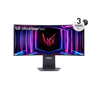 Monitor LG 39" 39GS95QE, OLED, gaming, NVIDIA G-Sync, AMD FreeSync Premium Pro 240Hz, 0.03ms (GTG), HDR400, 2xHDMI, DP, 2xUSB 3.0, Zakrivljeni 800R, 3440x1440