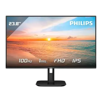 Monitor Philips 23.8" 24E1N1100A, IPS, Adaptive-Sync 100Hz, 1ms, VGA, HDMI, Zvučnici, Full HD