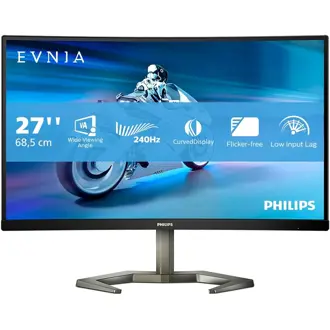 Monitor Philips 27" 27M1C5200W, VA, gaming, Adaptive-Sync 240Hz, 0.5ms, HDR, 2xHDMI, DP, Zakrivljeni 1500R, Full HD