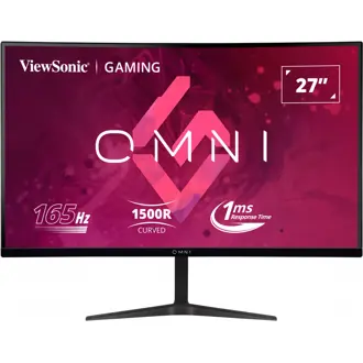 Monitor ViewSonic 27" Omni VX2718-2KPC-mhd, VA, gaming, AMD FreeSync Premium 165hz, 1ms, HDR10, 2xHDMI, DP, Zakrivljeni 1500R, Zvučnici, 2K