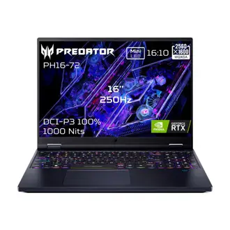 Notebook Acer Gaming Predator Helios 16, NH.QR9EX.008, 16" 2K+ IPS 240Hz, Intel Core i7 14700HX up to 5.5GHz, 32GB DDR5, 1TB NVMe SSD, NVIDIA GeForce RTX4070 8GB, no OS, 4 god