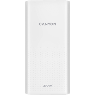 Power Bank Canyon PB-2001, 20000mAh, 10.5W, Micro USB, 2xUSB-A, USB-C, bijeli