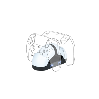 Punjač Bigben Dualsense Charger, PS5, USB-C, za 2 kontrolera, uključen USB-A to USB-C kabel, 80 cm