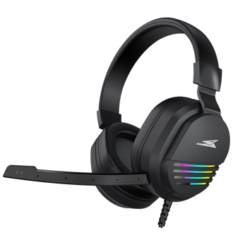 Slušalice Baracuda BGH-011 Pearl, žičane, gaming, mikrofon, over-ear, LED, PC, crne