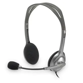 Slušalice Logitech H110 Stereo, žičane, mikrofon, on-ear, sive