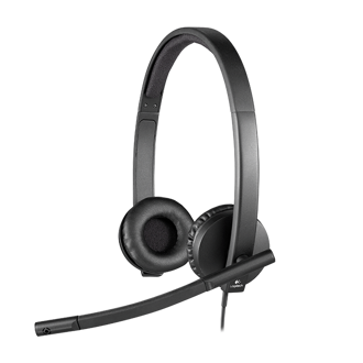 Slušalice Logitech H570e Stereo, žičane, USB, mikrofon, on-ear, crne