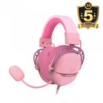 Slušalice Redragon Aurora H376, žičane, gaming, 7.1, mikrofon, over-ear, PC, PS4, PS5, Switch, roze