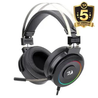 Slušalice Redragon Lamia 2 H320 RGB, žičane, gaming, mikrofon, over-ear, PC, PS4, PS5, crne + Stalak