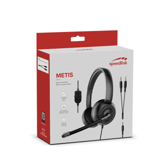 Slušalice Speedlink Metis, žičane, mikrofon, on-ear, PC, crne