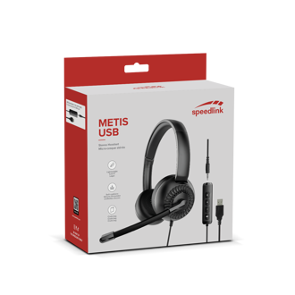 Slušalice Speedlink Metis, žičane, mikrofon, on-ear, PC, crne