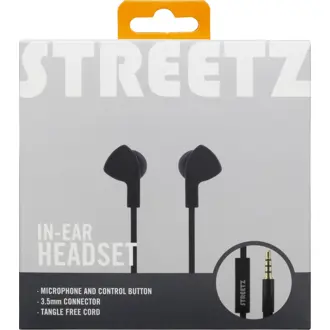Slušalice Streetz HL-W102, žičane, in-ear, mikrofon, crne