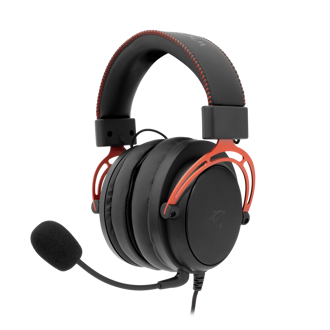 Slušalice White Shark GH-2341 Gorilla, žičane, gaming, mikrofon, over-ear, PC, PS4, PS5, Xbox, crno-crvene