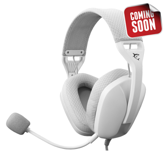 Slušalice White Shark Sparrow GH-2443, žičane, gaming, mikrofon, over-ear, PC, PS4, PS5, Xbox, bijele