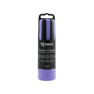Sredstvo za čišćenje SBOX CS-5005, s mikrofiber krpicom, ljubičasto