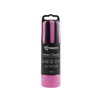 Sredstvo za čišćenje SBOX CS-5005, s mikrofiber krpicom, rozo