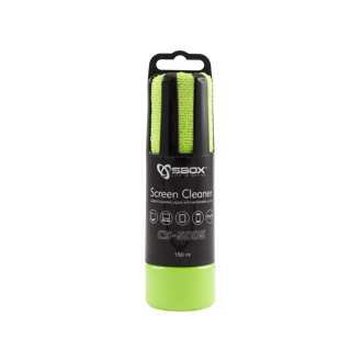 Sredstvo za čišćenje SBOX CS-5005, s mikrofiber krpicom, zeleno