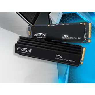 SSD Crucial T700 Heatsink, 4TB, M.2 NVMe PCIe Gen5, R12400/W11800