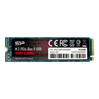 SSD Silicon Power P34A80, 512GB, M.2 NVMe PCIe Gen3, R3400/W3000