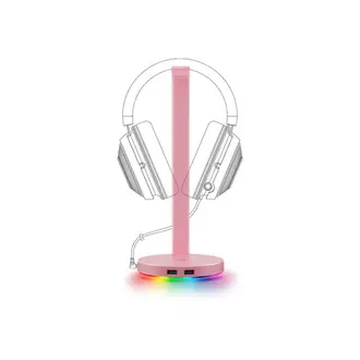 Stalak za slušalice Razer Base Station V2 Chroma, quartz, RC21-01510200-R3M1