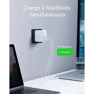 Strujni punjač Anker PowerPort III, 60W, 2×USB-C, bijeli