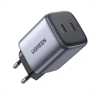 Strujni punjač Ugreen Nexode, 45W, PD 3.0, 2xUSB-C, crni