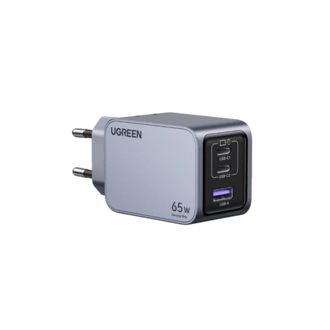 Strujni punjač Ugreen Nexode Pro, 65W, USB-A, 2xUSB-C, sivi