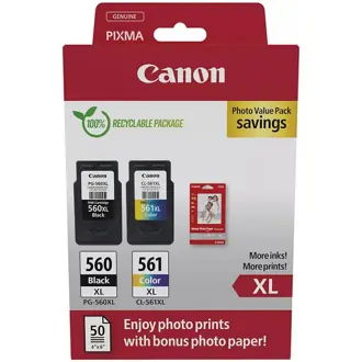 Tinta Canon PG-560XL + CL-561XL, 3712C008, Black + Color (Multipack)