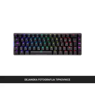 Tipkovnica Asus ROG Falchion NX, bežična, gaming, mehanička, ROG NX Red switches, RGB, TKL, UK Layout, crna