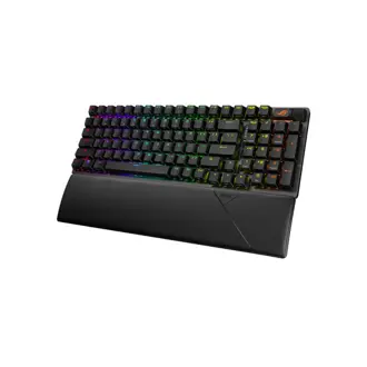 Tipkovnica Asus ROG Strix Scope II 96 Wireless, bežična, gaming, mehanička, NX Snow linear switches, US Layout, RGB, crna