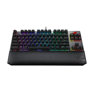 Tipkovnica Asus ROG Strix Scope NX TKL Deluxe, žičana, gaming, mehanička, ROG NX Red switches, US Layout, RGB, TKL, crna