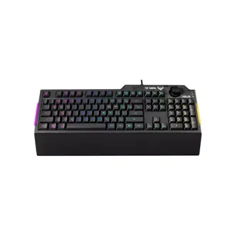 Tipkovnica Asus TUF Gaming K1, žičana, gaming, polumehanička, RGB, crna