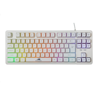 Tipkovnica Baracuda BGK-01114 Krill, žičana, gaming, membranska, LED, US Layout, TKL, bijela