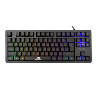 Tipkovnica Baracuda BGK-01114 Krill, žičana, gaming, membranska, LED, US Layout, TKL, crna