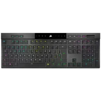 Tipkovnica Corsair K100 Air Wireless, bežična, gaming, mehanička, Cherry ULP Tactile switches, US Layout, RGB, crna