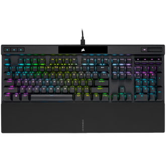 Tipkovnica Corsair K70 Pro RGB, žičana, gaming, mehanička, OPX switches, US Layout, RGB, crna