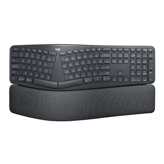 Tipkovnica Logitech Ergo K860, bežična, ergonomska, crna