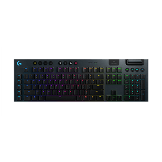 Tipkovnica Logitech G915 Lightspeed, bežična, gaming, mehanička, GL low profile clicky switches, RGB, crna