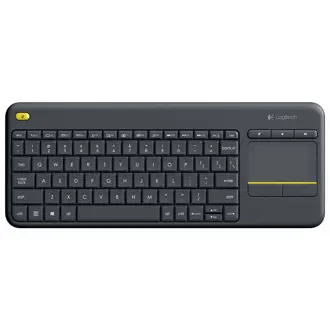 Tipkovnica Logitech K400+, bežična s dodirom, crna