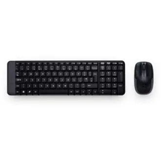 Tipkovnica + miš Logitech MK220, bežični, crni