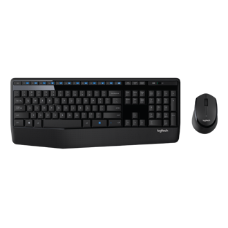 Tipkovnica + miš Logitech MK345, bežični, crni