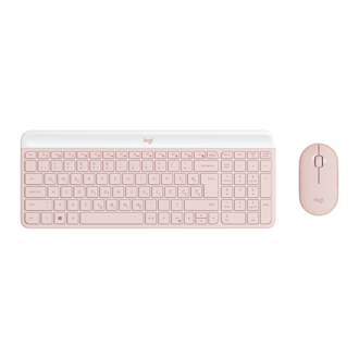 Tipkovnica + miš Logitech MK470, bežični, rozi